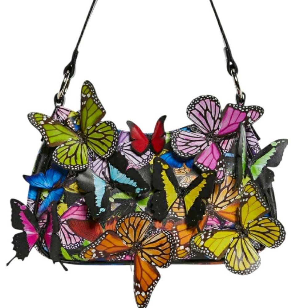 Kaleidoscope Vision Butterfly Shoulder Bag - NWT! - Picture 2 of 4